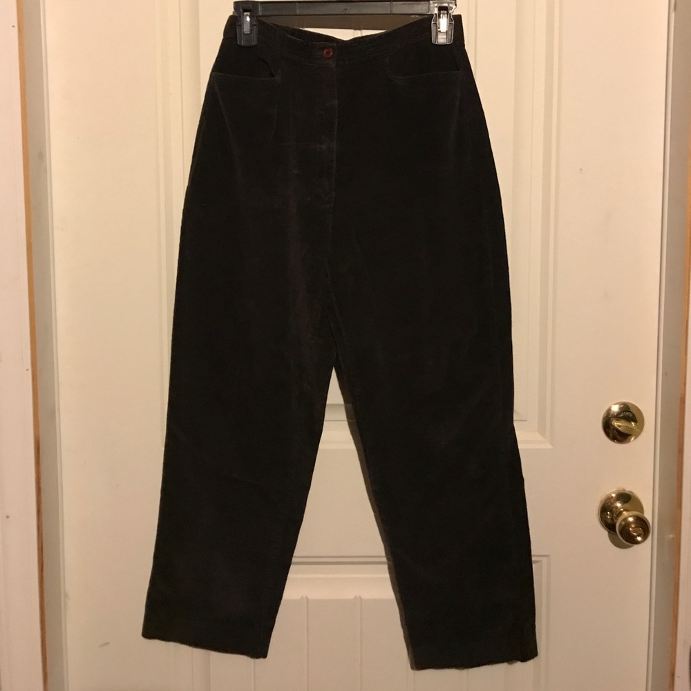 Dress Barn Petite Brown Corduroy Dress Pants 4P